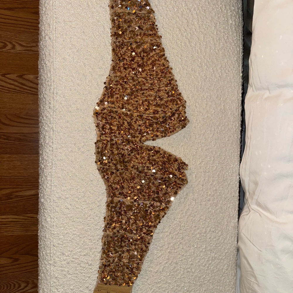 Urban Outfitters Gold Sequin Corset Top